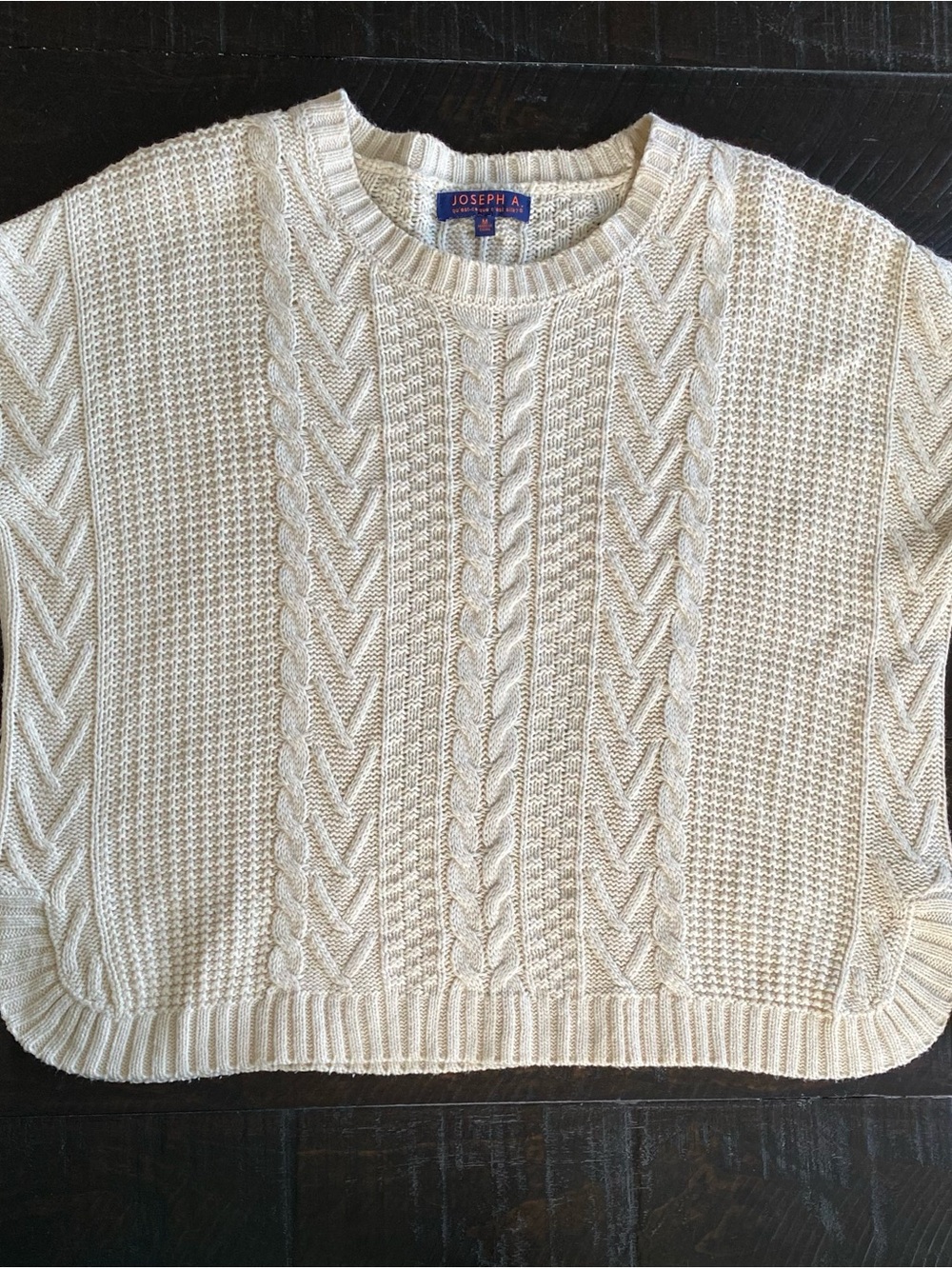 Joseph A Cream Cable-Knit Women's Sweater